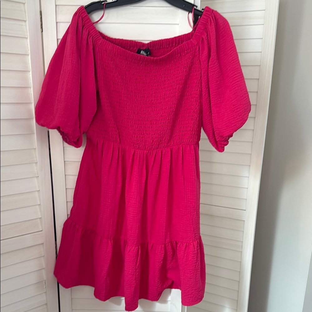 Elegant Pink Off-Shoulder Dress